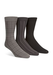Calvin Klein Windowpane Socks, Set of 3