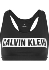 Calvin Klein Woman Printed Stretch Sports Bra Black