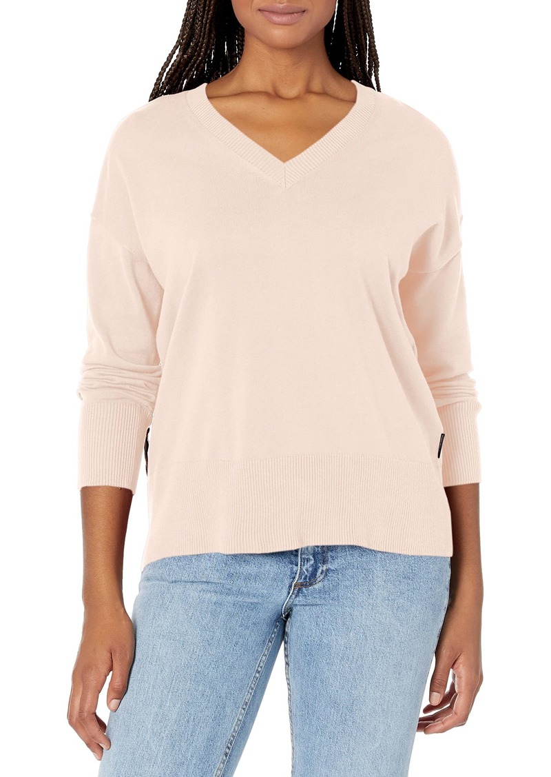 Calvin Klein Women Long Sleeve V-Neck Sweatshirt