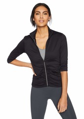Calvin Klein Women's 3/4 Sleeve Rouched Compression Jacket