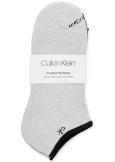 Calvin Klein Women's 6-Pk. Performance Cushion No-Show Socks - Grey Assorted