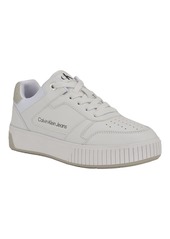 Calvin Klein Women's Ahliah Lace-Up Platform Casual Sneakers - White