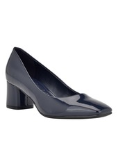 Calvin Klein Women's Alanta Block Heel Dress Pumps - Navy Patent