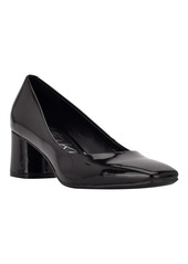 Calvin Klein Women's Alanta Block Heel Dress Pumps - Black Patent