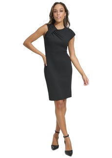 Calvin Klein Women's Asymmetric Sheath Dress - Black