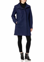 Calvin Klein Women's Asymmetrical Boucle Wool Coat