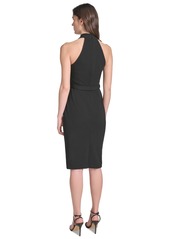 Calvin Klein Women's Belted Sheath Dress - Black