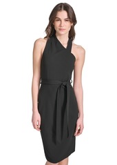 Calvin Klein Women's Belted Sheath Dress - Black