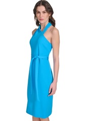 Calvin Klein Women's Belted Sheath Dress - Sea