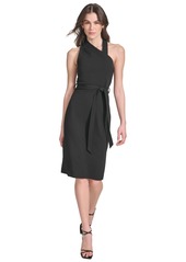 Calvin Klein Women's Belted Sheath Dress - Black