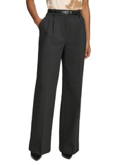 Calvin Klein Women's Belted Wide-Leg Pants - Black