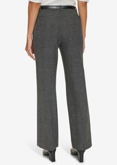 Calvin Klein Women's Belted Wide Leg Pants - Blck Multi