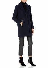 Calvin Klein Women's Boucle 3 Wool Coat with Button Closure