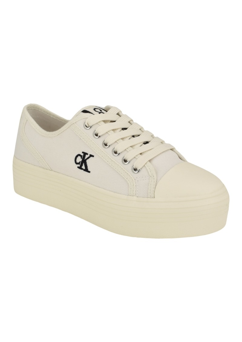 Calvin Klein Women's Brinle Lace-Up Casual Platform Sneakers - Ivory