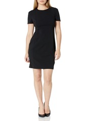 Calvin Klein Women's Cap Sleeve Sheath with Square Neckline Dress