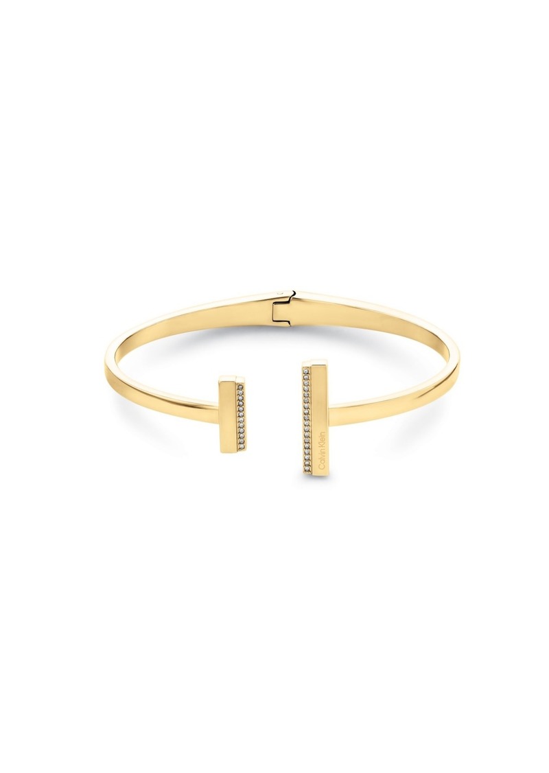 Calvin Klein Women's Carnation Gold-Tone Bangle Bracelet - Gold-tone