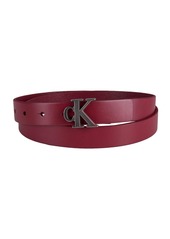 Calvin Klein Women's Ck Monogram Buckle Skinny Belt - Tan