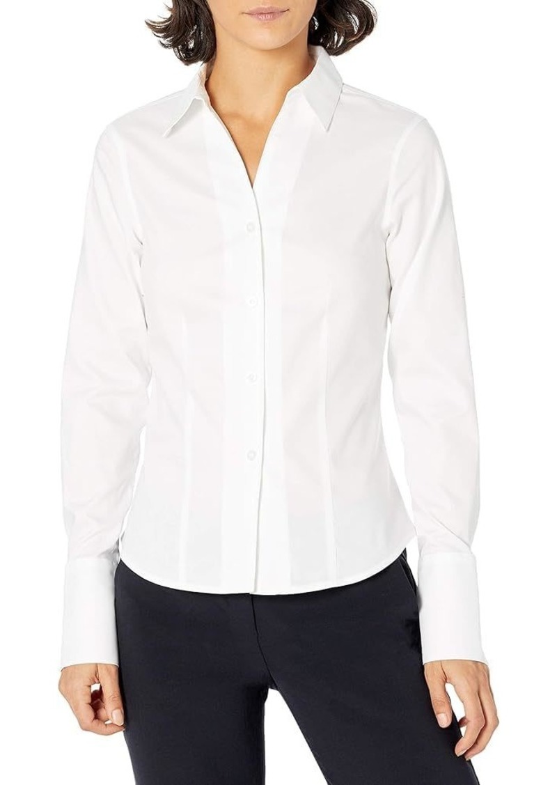 Calvin Klein Women's Collared Long Sleeve Suiting Blouse