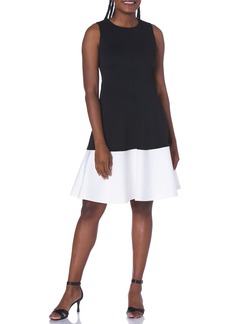 Calvin Klein Women's Color Block Fit and Flare Dress