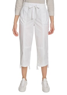 Calvin Klein Women's Convertible Cargo Capri Pants - White