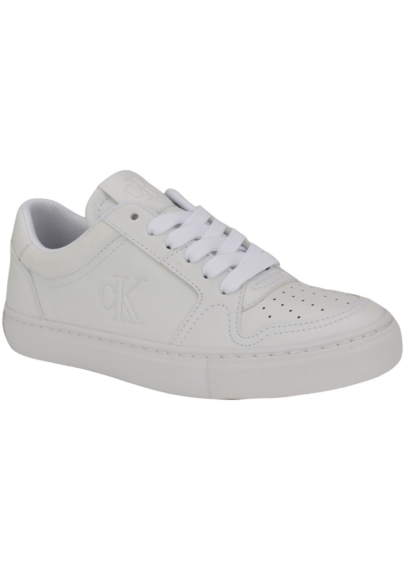 Calvin Klein Women's Corha Casual Round Toe Lace-up Sneakers - White