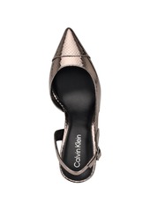 Calvin Klein Women's Corinny Pointy Cap Toe Dress Slingbacks - Black