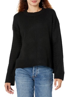 Calvin Klein Women's Crew Neck Cable Sleeve Sweater