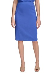 Calvin Klein Women's Crinkle Texture Pull-On Skirt - Dazzling Blue