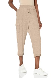 Calvin Klein Women's Crop Cargo Pant HTHR LATTE