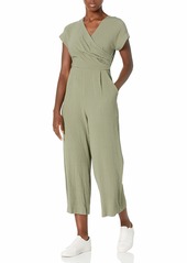 Calvin Klein Women's Cropped Jumpsuit with Cross Front