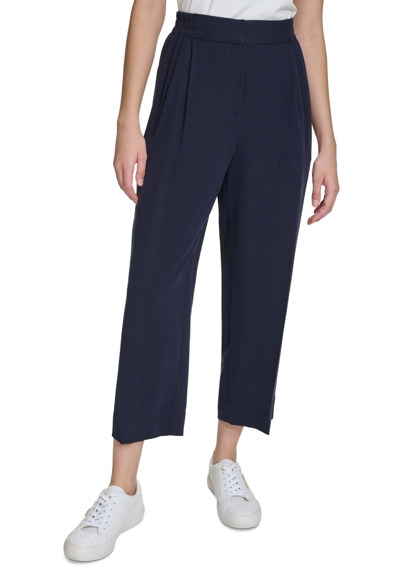 Calvin Klein Women's Cropped Wide Leg Pants - Twilight