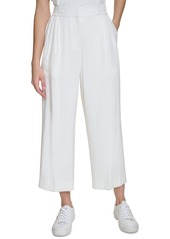 Calvin Klein Women's Cropped Wide Leg Pants - Twilight