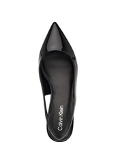 Calvin Klein Women's Dainty Low Heel Slingback Pumps - Silver