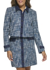 Calvin Klein Women's Denim Trim Suits Blazer