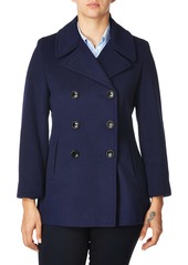 Calvin Klein Women's Double Breasted Peacoat (Petite Standard Plus) IND