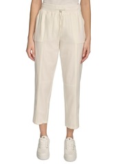 Calvin Klein Women's Drawstring Cotton Pants - Soft White