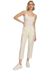 Calvin Klein Women's Drawstring Cotton Pants - Soft White