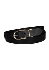 Calvin Klein Women's Embossed Casual Reversible Belt - Black/brown