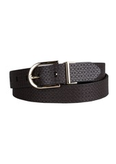 Calvin Klein Women's Embossed Casual Reversible Belt - Black/brown