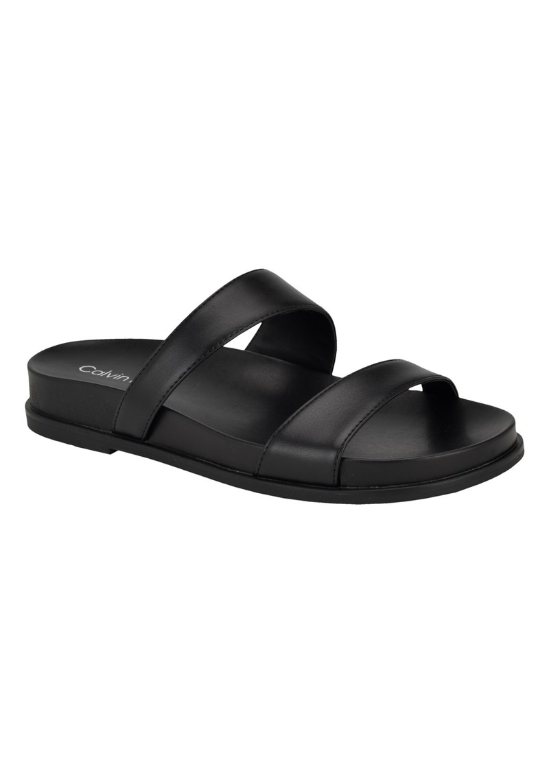 Calvin Klein Women's Explore Footbed Slide Sandals - Black