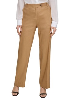 Calvin Klein Women's Extended Button Tab Pants - Luggage