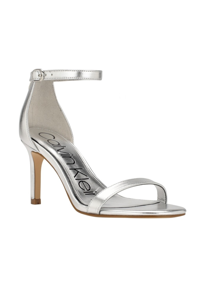 Calvin Klein Women's Fairy Dress Sandals - Silver Faux Leather
