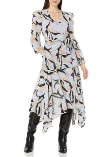 Calvin Klein Women's Faux Wrap Dress BLK/Opal