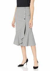 Calvin Klein Women's Flare Hem Skirt with Buttons