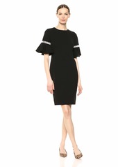 Calvin Klein Women's Flare Sleeve Dress with Lace