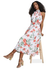 Calvin Klein Women's Floral-Print A-Line Halter Dress - Tango Mult