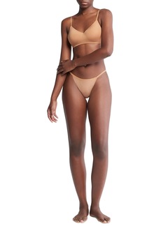 Calvin Klein Women's Form To Body Lightly Lined Bralette QF7618 - Sandalwood