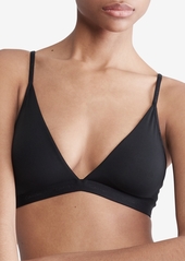 Calvin Klein Women's Form To Body Lightly Lined Triangle Bralette QF6758 - Black
