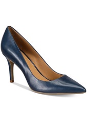 Calvin Klein Women's Gayle Pointy Toe Slip-On Dress Pumps - Navy Leather