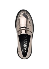 Calvin Klein Women's Grant Slip-On Lug Sole Casual Loafers - Pewter